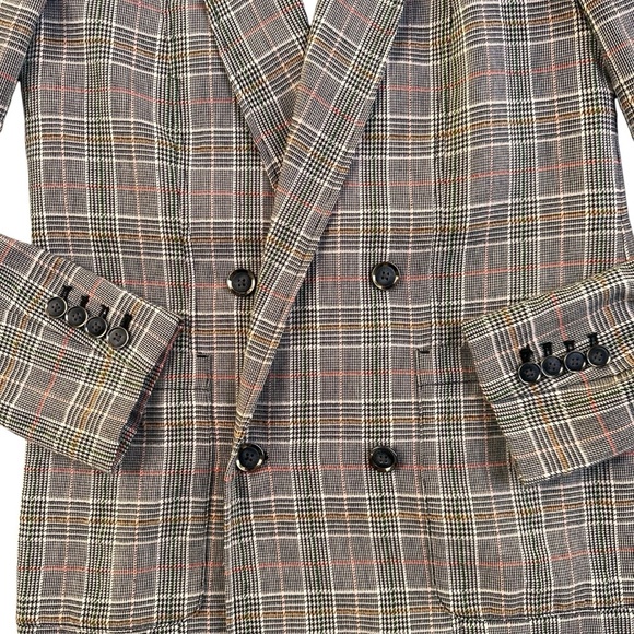 2 for $15 😍 Anthropologie Maeve Relaxed Herringbone Lilith Blazer– Black/Tan – 2 - Picture 4 of 7